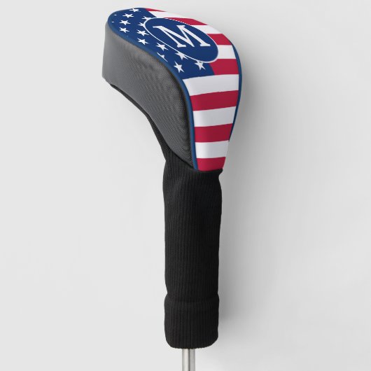 Patriottisch gepersonaliseerd monogram Amerikaanse Golfheadcover (Schuin)