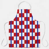 Patriottisch geruit keukenschort schort (Voorkant)