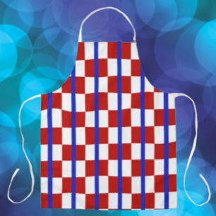 Patriottisch geruit keukenschort schort