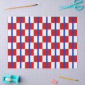 Patriottisch geruit tissuepapier (Craft)