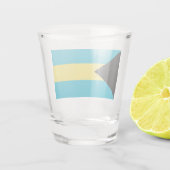 Patriottisch geschoten glas met vlag van Bahama's (Achterkant)