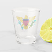 Patriottisch geschoten glas met vlag van Maagdenei (Achterkant)