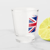 Patriottisch geschoten glas met vlag van Verenigd  (Links)