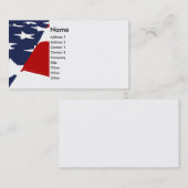 Patriottisch gestileerde Amerikaanse vlag Visiteka Visitekaartje (Voorkant / Achterkant)