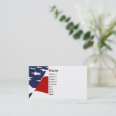 Patriottisch gestileerde Amerikaanse vlag Visiteka Visitekaartje (Staand voorkant)