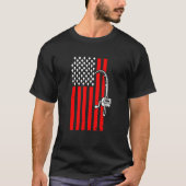 Patriottisch Gevist met Amerikaanse VS vlag groot T-shirt (Voorkant)