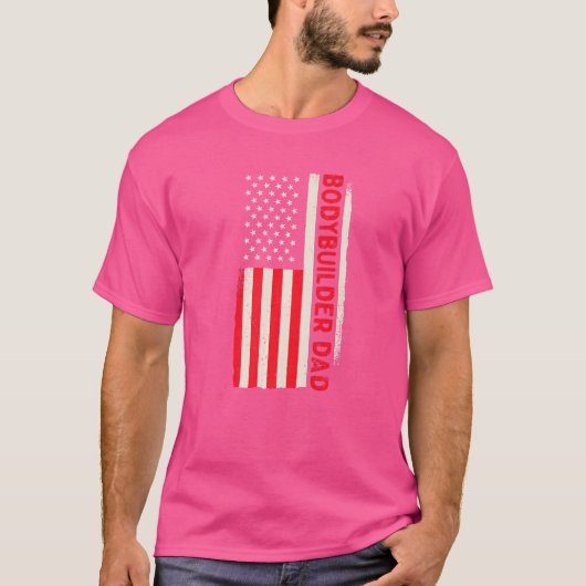 Patriottisch gewicht Lifter Weight Workout Bodyb T-shirt (Voorkant)