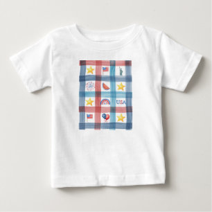 Patriottisch Gingham Amerika 4 juli Zomer
