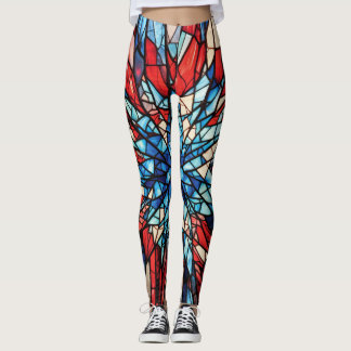 Patriottisch Glas in lood Leggings