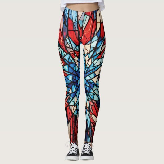 Patriottisch Glas in lood Leggings (Voorkant)