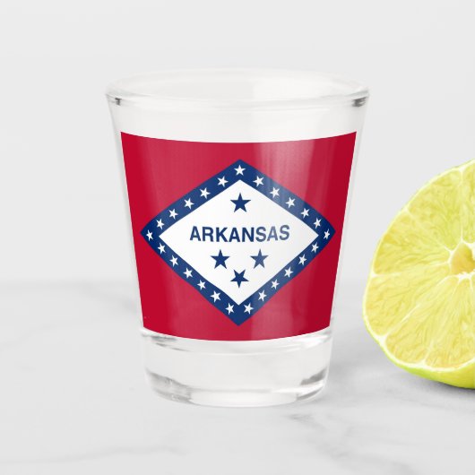 Patriottisch glas met vlag van Arkansas, Verenigde (Voorkant)