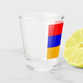 Patriottisch glas met vlag van Armenië (Links)