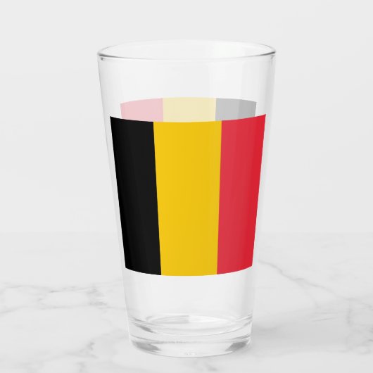 Patriottisch glas met vlag van België (Achterkant)