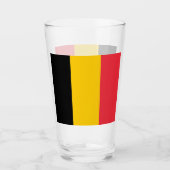 Patriottisch glas met vlag van België (Voorkant)