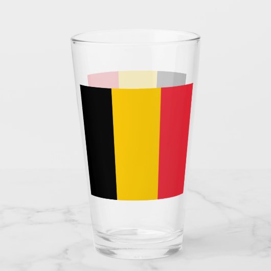 Patriottisch glas met vlag van België (Voorkant)