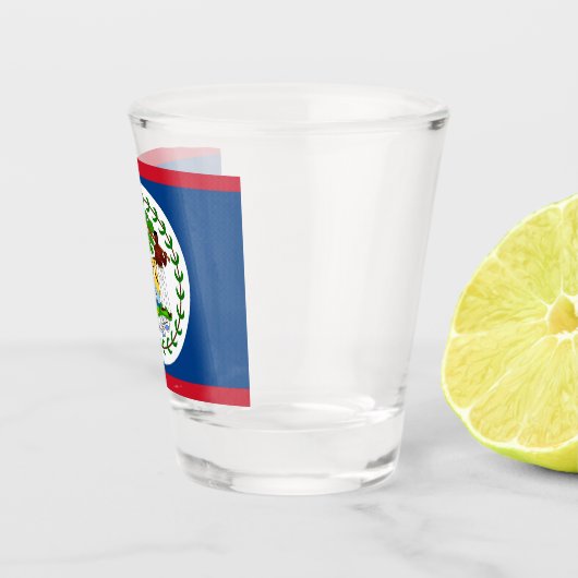 Patriottisch glas met vlag van Belize (Rechts)