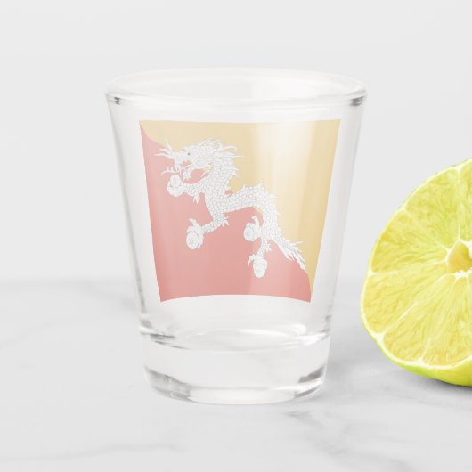 Patriottisch glas met vlag van Bhutan (Achterkant)
