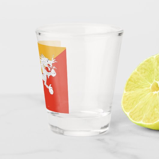 Patriottisch glas met vlag van Bhutan (Rechts)