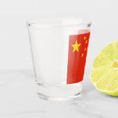 Patriottisch glas met vlag van China (Links)