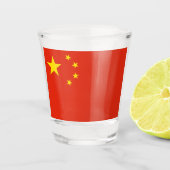 Patriottisch glas met vlag van China (Voorkant)
