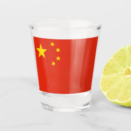 Patriottisch glas met vlag van China