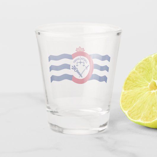 Patriottisch glas met vlag van Cincinnati (Achterkant)