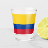 Patriottisch glas met vlag van Colombia (Voorkant)