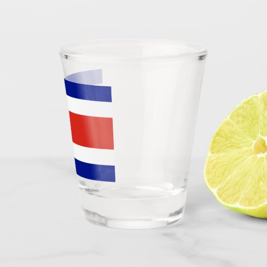 Patriottisch glas met vlag van Costa Rica (Rechts)