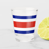 Patriottisch glas met vlag van Costa Rica (Voorkant)