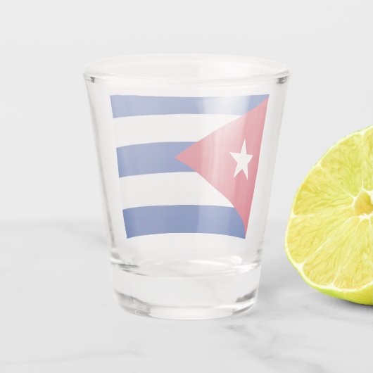 Patriottisch glas met vlag van Cuba (Achterkant)