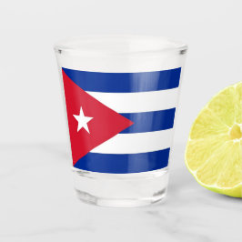 Patriottisch glas met vlag van Cuba