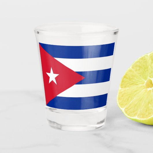 Patriottisch glas met vlag van Cuba (Voorkant)