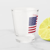 Patriottisch glas met vlag van de VS (Links)