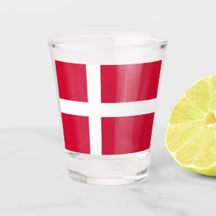 Patriottisch glas met vlag van Denemarken