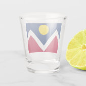 Patriottisch glas met vlag van Denver City (Achterkant)