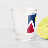 Patriottisch glas met vlag van Denver City (Links)