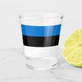 Patriottisch glas met vlag van Estland (Voorkant)