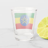 Patriottisch glas met vlag van Ethiopië (Achterkant)