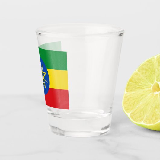Patriottisch glas met vlag van Ethiopië (Rechts)