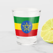 Patriottisch glas met vlag van Ethiopië (Voorkant)