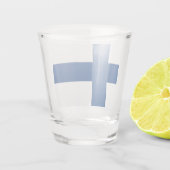 Patriottisch glas met vlag van Finland (Achterkant)