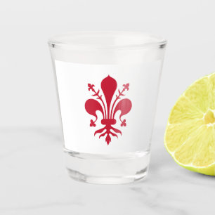 Patriottisch glas met vlag van Florence, Italië