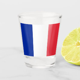 Patriottisch glas met vlag van Frankrijk