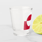 Patriottisch glas met vlag van Groenland (Links)