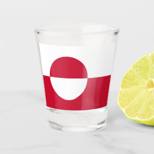 Patriottisch glas met vlag van Groenland