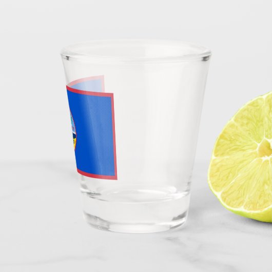 Patriottisch glas met vlag van Guam (Rechts)
