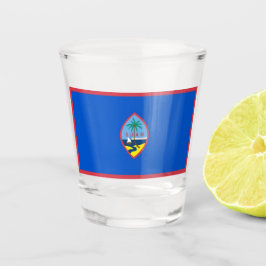 Patriottisch glas met vlag van Guam