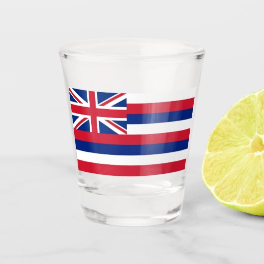 Patriottisch glas met vlag van Hawaï, Verenigde St (Voorkant)