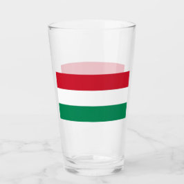 Patriottisch glas met vlag van Hongarije