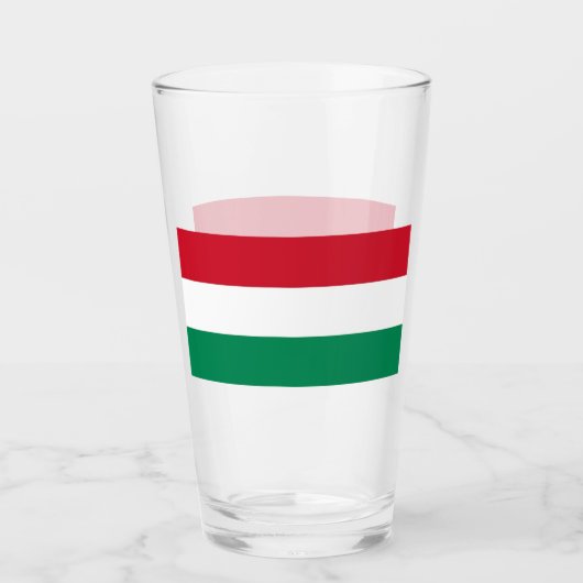 Patriottisch glas met vlag van Hongarije (Voorkant)